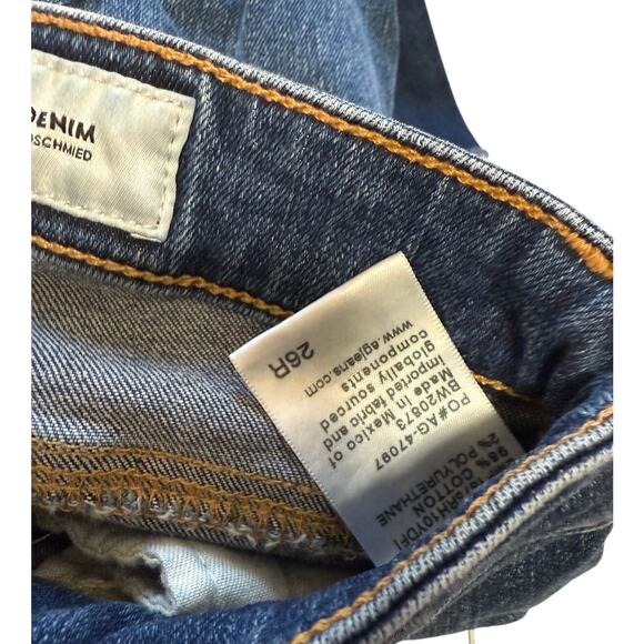 Adriano Goldschmid Mari High Rise Slim Straight Dark Wash Denim Jeans - Size 26 - Picture 7 of 9